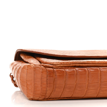 Nancy Gonzalez Crocodile Flap Chain Shoulder Bag Brown 8 of 10
