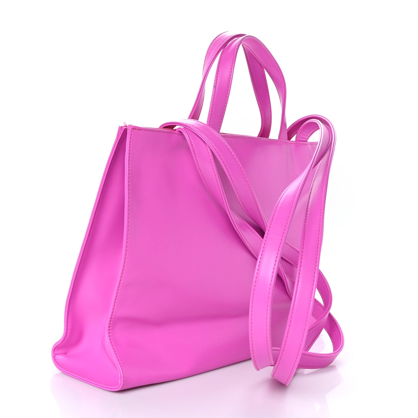 Vegan Leather Medium Shopping Bag Azalea