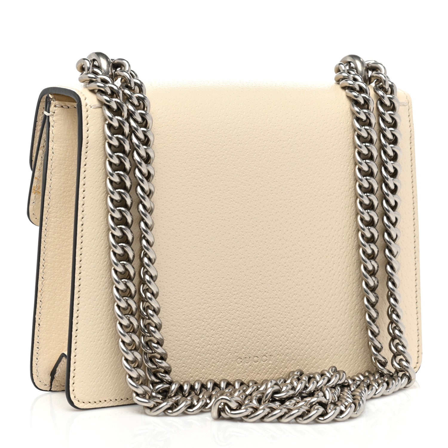 Gucci Textured Calfskin Crystal Mini Dionysus Shoulder Bag Mystic White 3 of 10