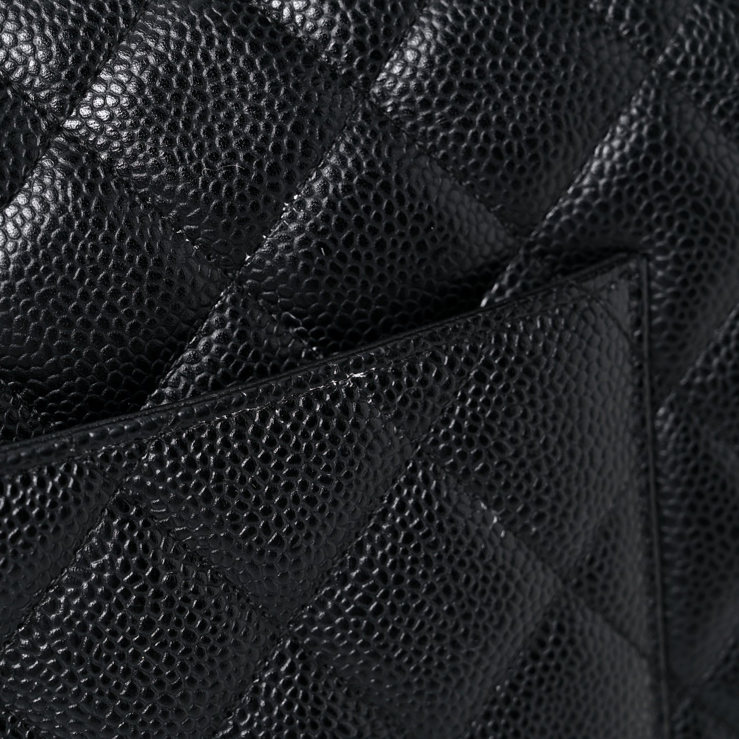 Caviar Quilted Jumbo Single Flap Black