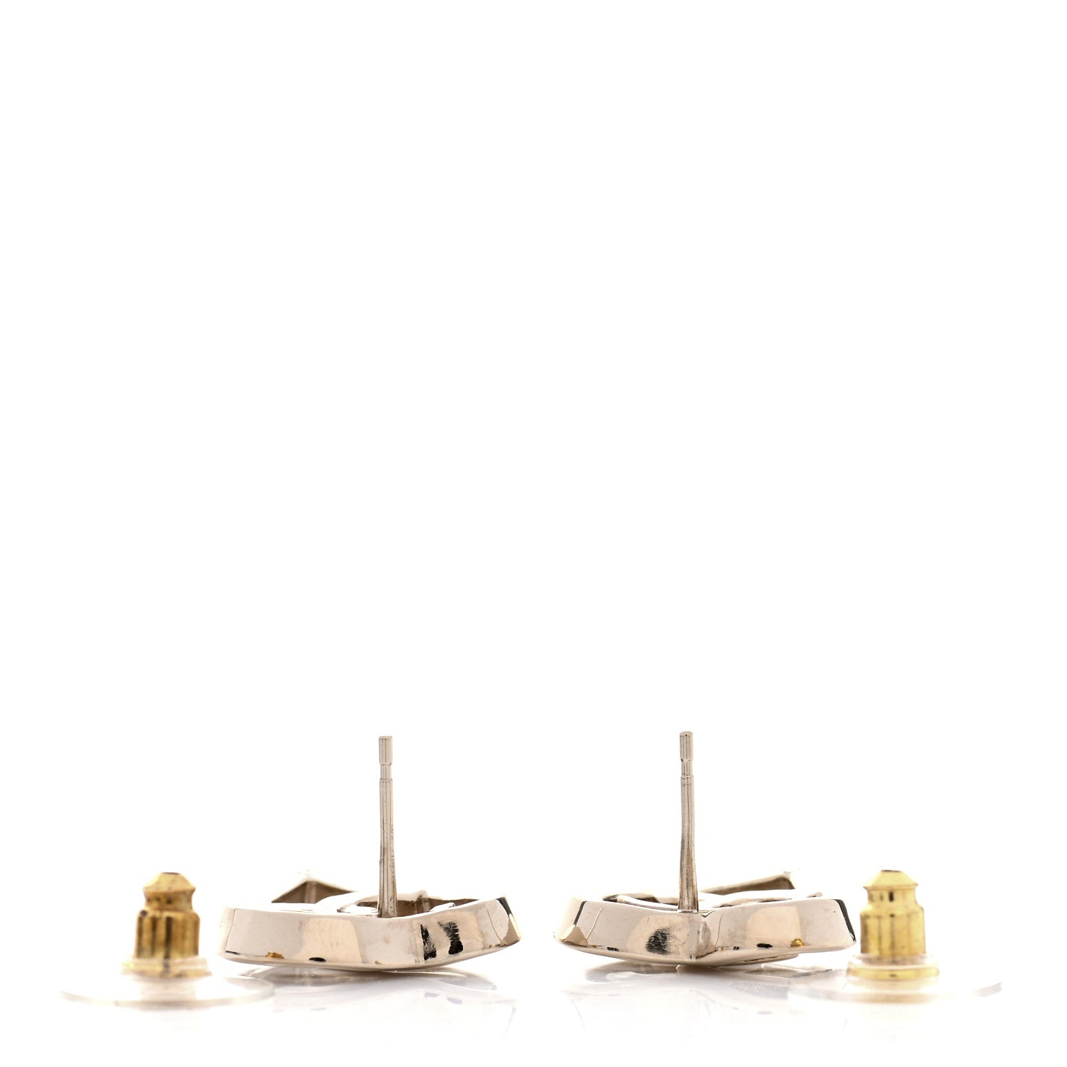 Chanel Metal CC Heart Coco In Love Earrings Gold 3 of 5