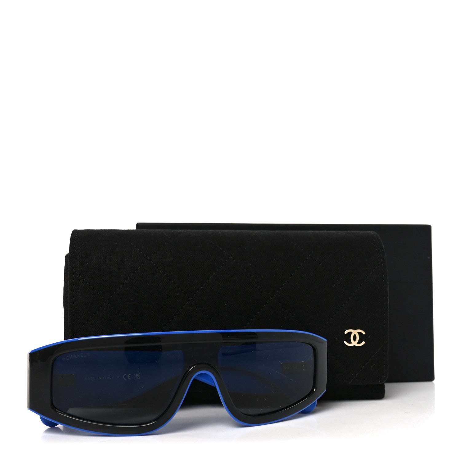 Chanel Acetate Cat Eye Sunglasses 6057 Black Blue 7 of 7