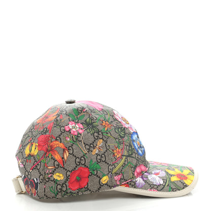 Gucci GG Supreme Flora Claudia Baseball Hat 57 M White 5 of 11
