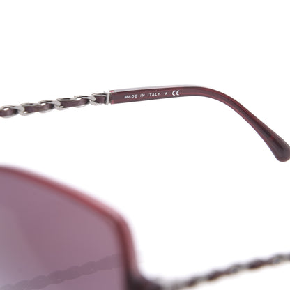 Chanel Lambskin Square Chain Sunglasses 5210-Q Red 6 of 8