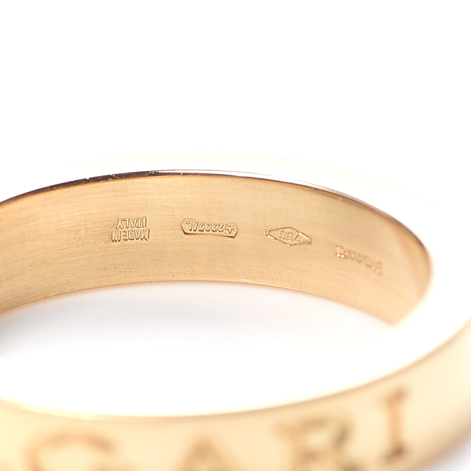 Bulgari 18K Yellow Gold Diamond B.Zero1 Essential Band Ring 52 6 4 of 4