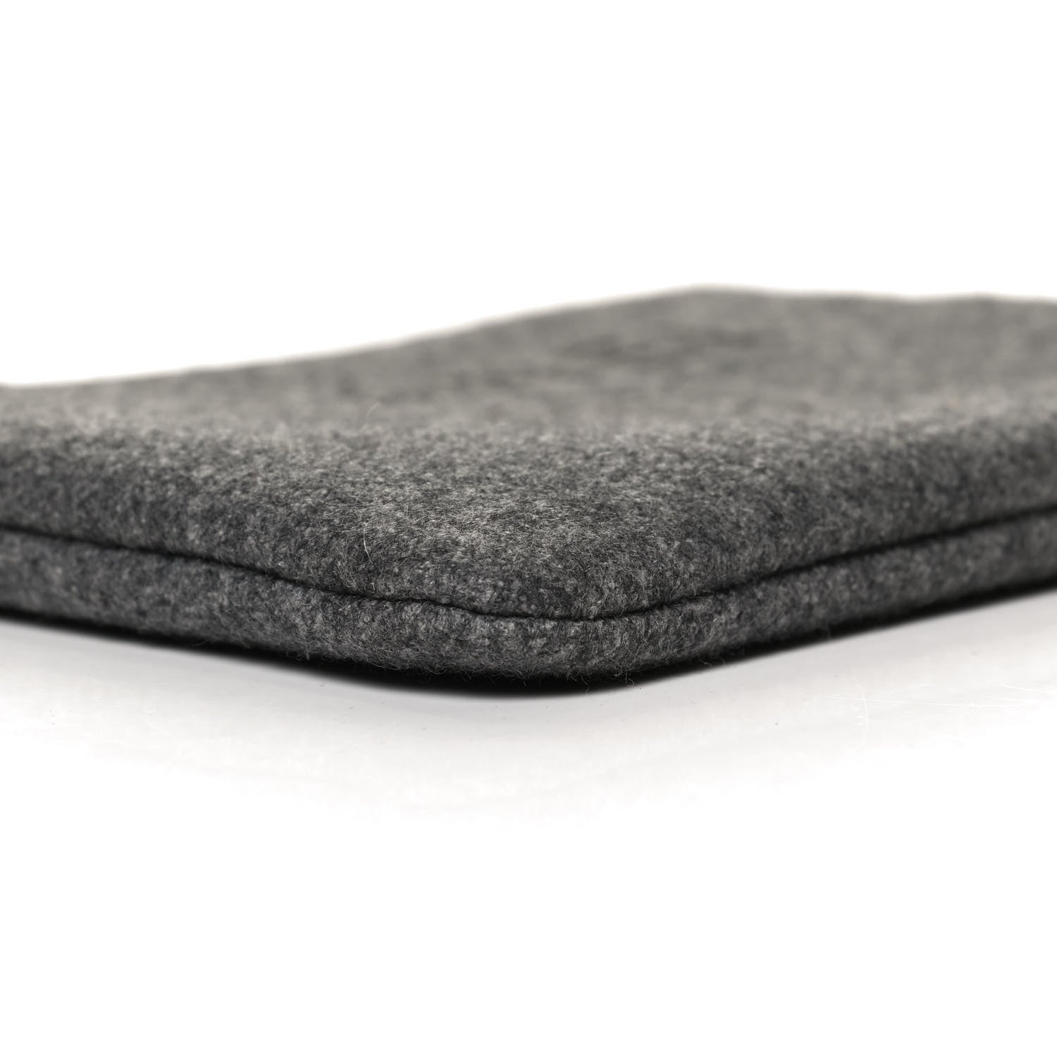 Chanel Wool Medium Deauville Cosmetic Pouch Grey 8 of 10