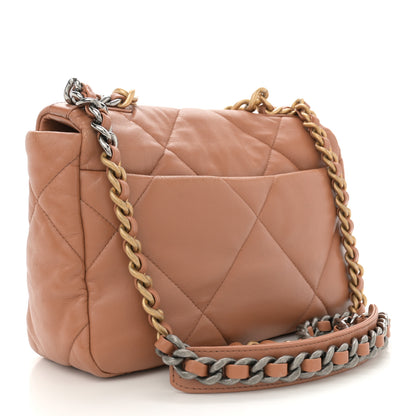 Chanel Lambskin Quilted Medium Chanel 19 Flap Brown 3 of 13