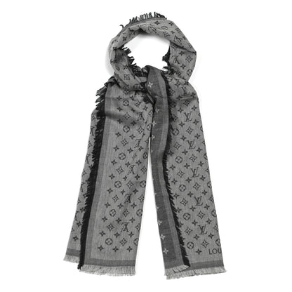 Louis Vuitton Cotton Monogram Essential Stole Gris 1 of 4