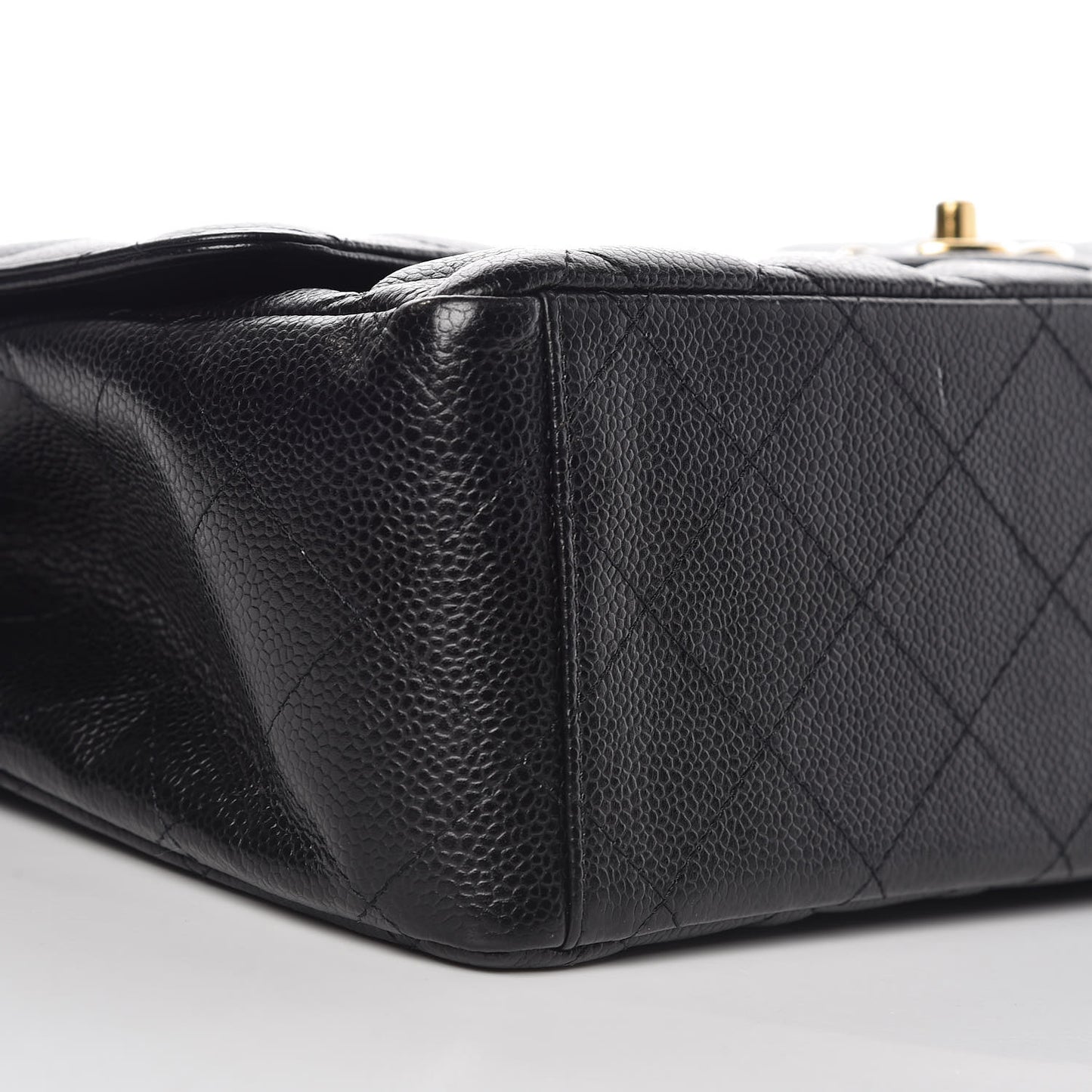 Caviar Quilted Maxi Double Flap Black