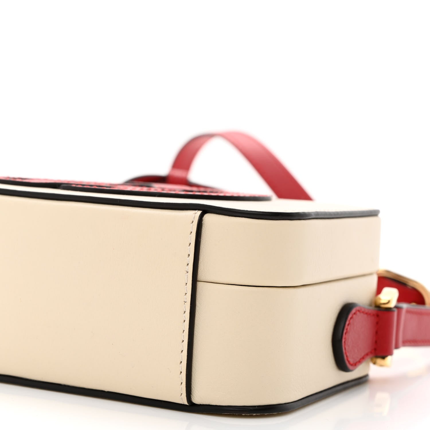 Gucci Vitello Eclipse Mini Interlocking G Shoulder Bag Mystic White Hibiscus Red 10 of 10