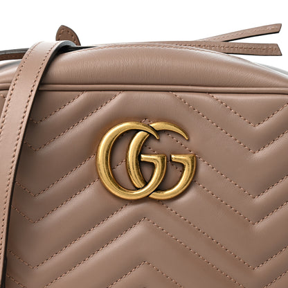 Gucci Calfskin Matelasse Small GG Marmont Chain Shoulder Bag Porcelain Rose 8 of 11