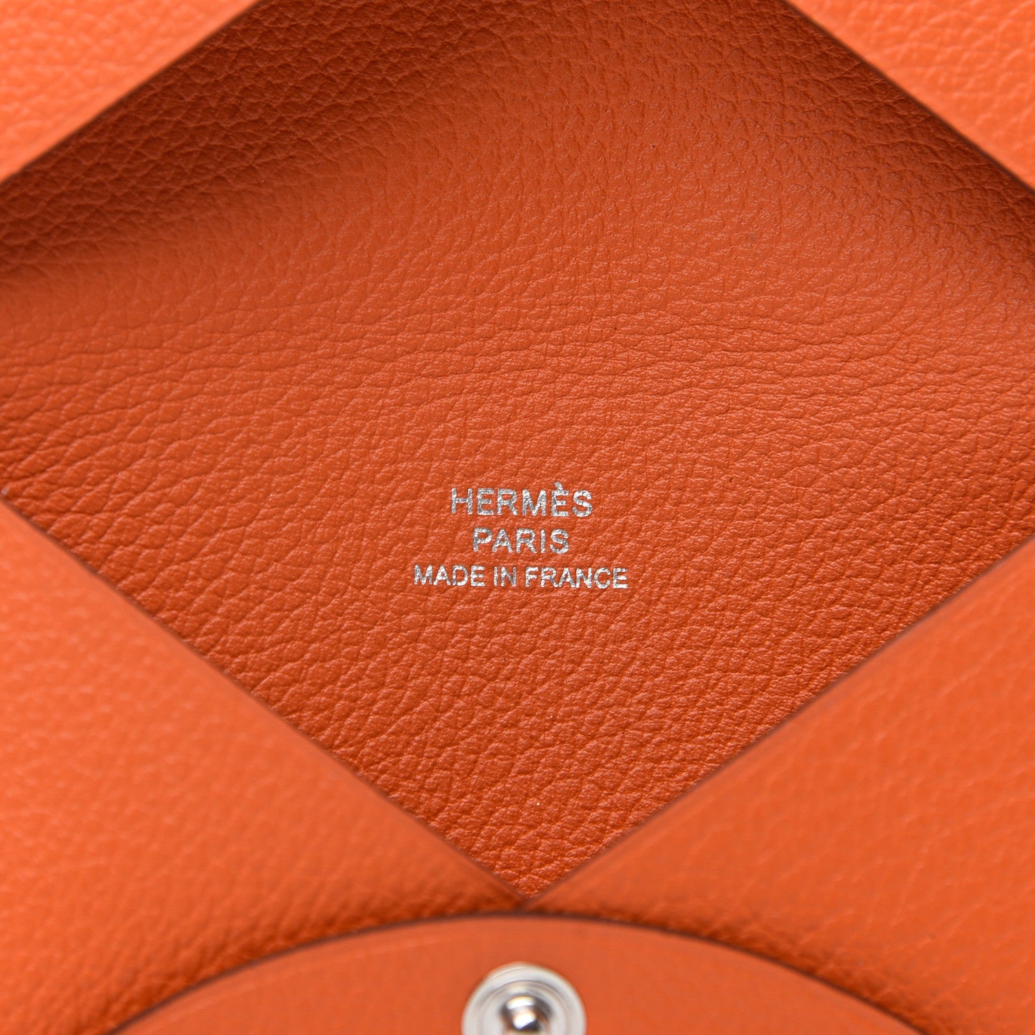Hermes Evercolor Calvi Card Case Orange 6 of 7