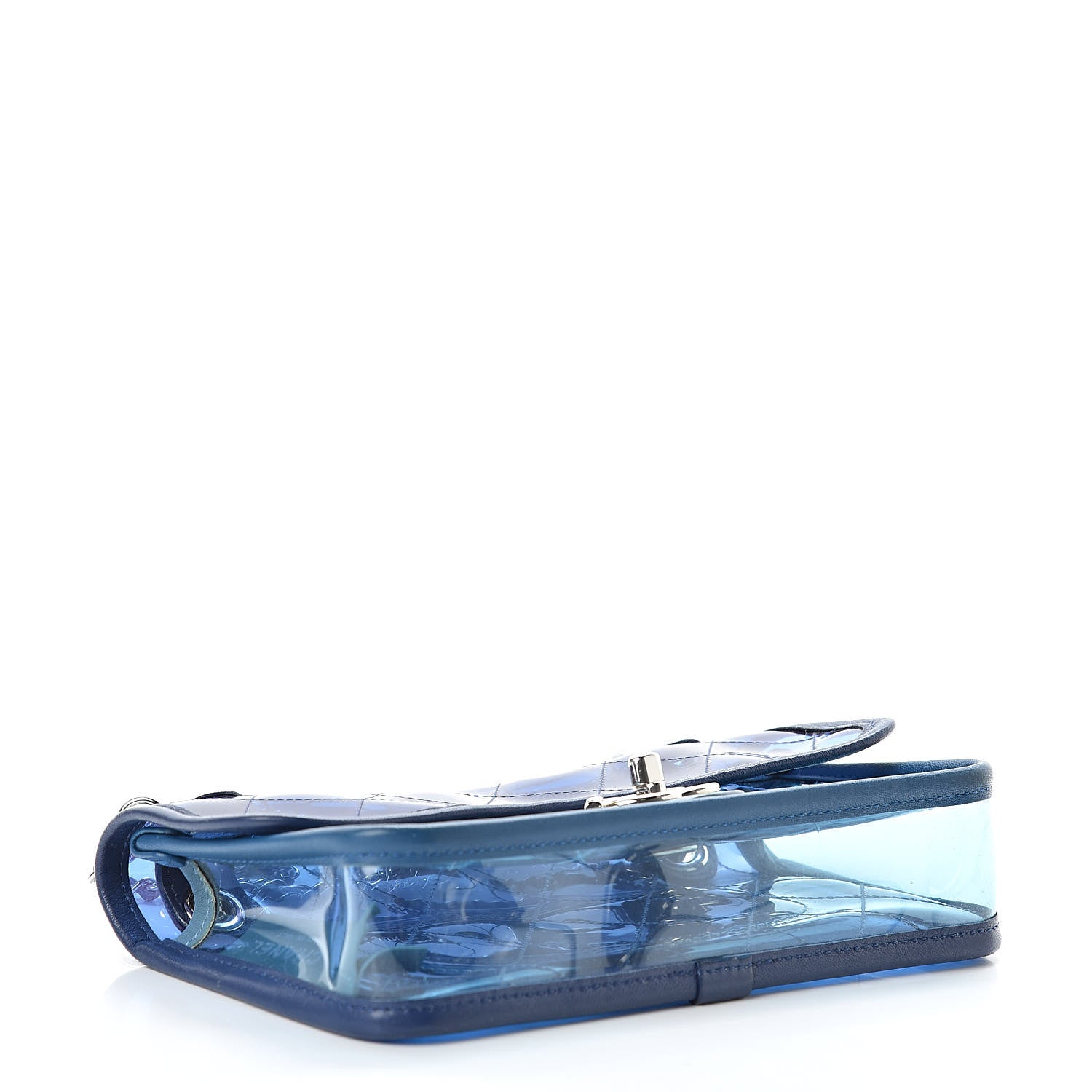 Chanel PVC Lambskin Stitched Mini Coco Splash Flap Blue 4 of 10