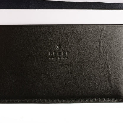 Gucci Guccissima Bi-Fold Card Case Black Blue 6 of 7
