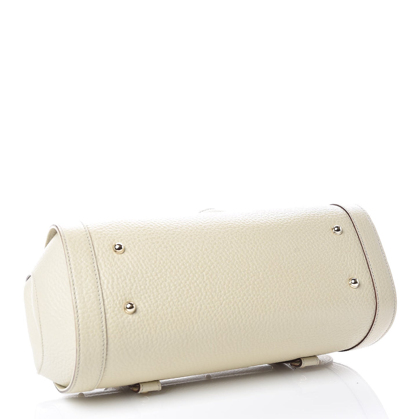 Calfskin Bamboo Bullet Satchel Ivory