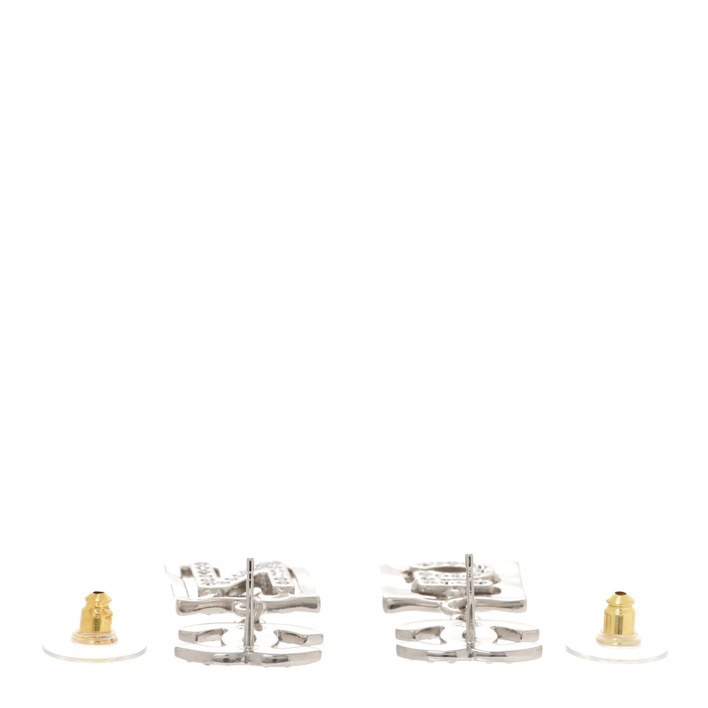 Crystal CC No 5 Drop Earrings Silver