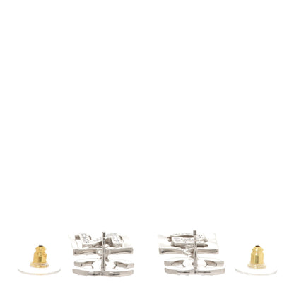 Chanel Crystal CC No 5 Drop Earrings Silver 3 of 5
