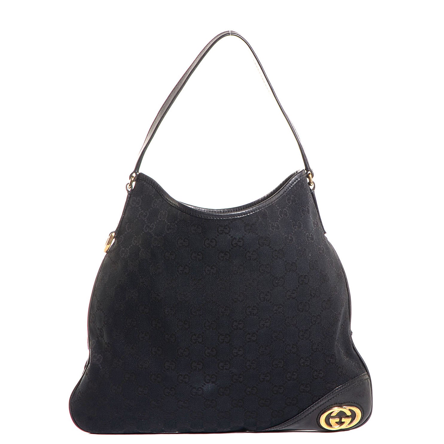 Gucci Monogram New Britt Medium Hobo Black 1 of 9