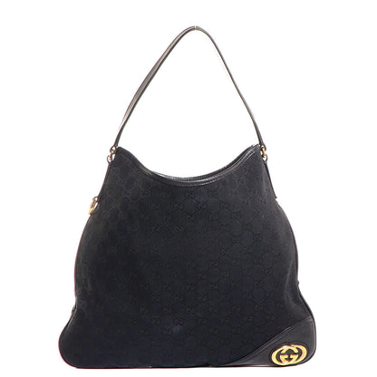 Gucci Monogram New Britt Medium Hobo Black 1 of 9