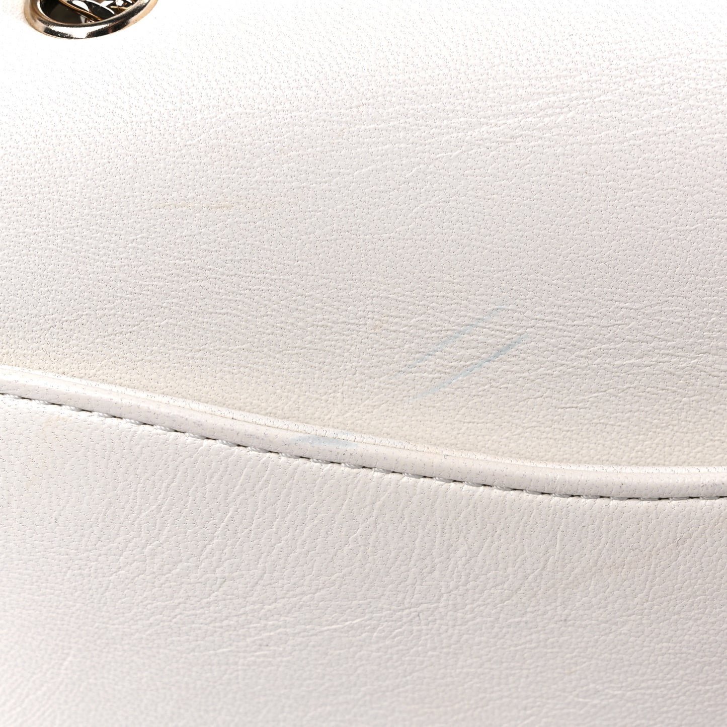 Lambskin CC Mania Flap Bag White