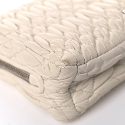 Miu Miu Nappa Matelasse Crystal Shoulder Bag Bianco 10 of 16