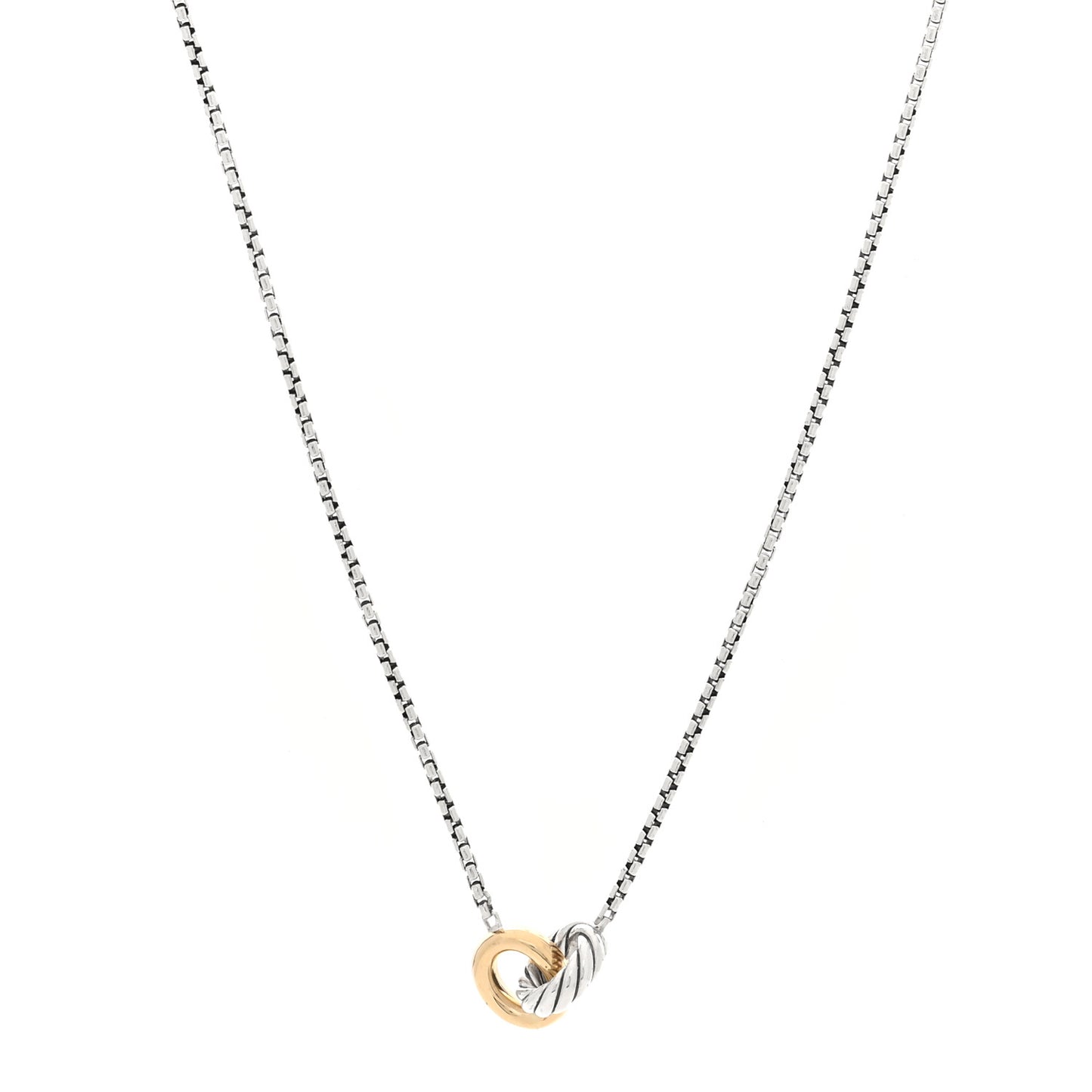 Sterling Silver 14K Yellow Gold Belmont Pendant Necklace