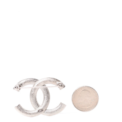 Chanel Baguette Crystal CC Brooch Silver 2 of 4