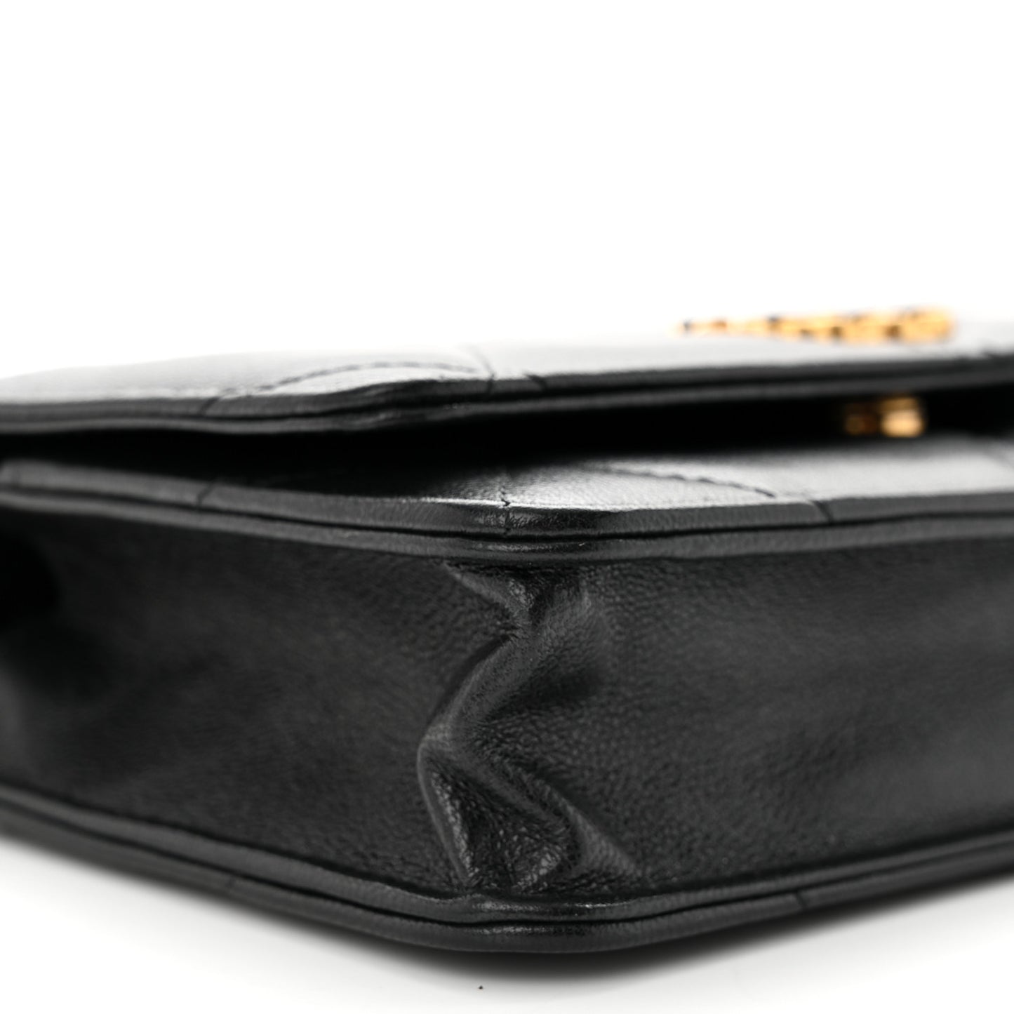 Lambskin Quilted Chanel 19 Wallet On Chain WOC Black