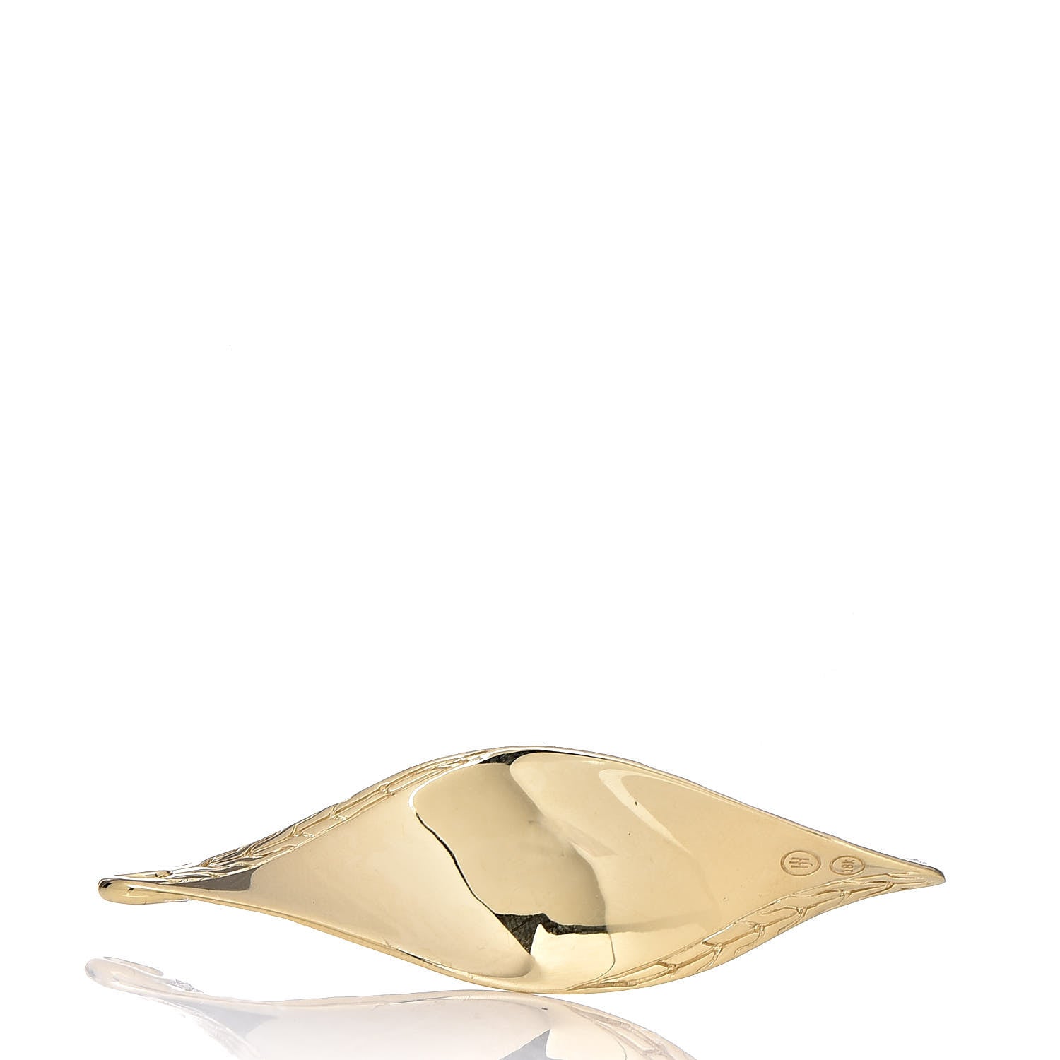 John Hardy 18K Yellow Gold Diamond Wave Pendant 3 of 5