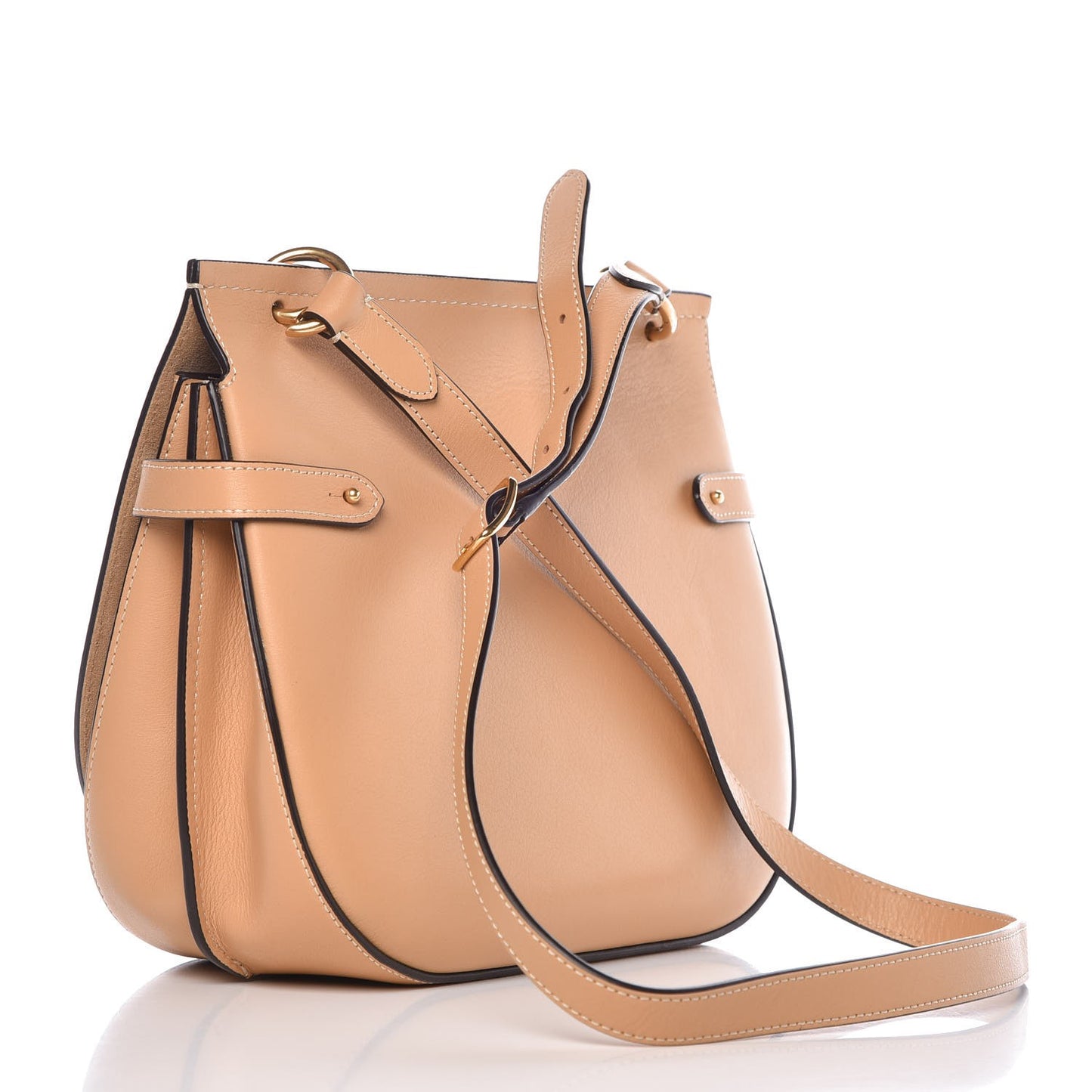 Silky Calfskin Amberley Satchel Dark Golden Yellow