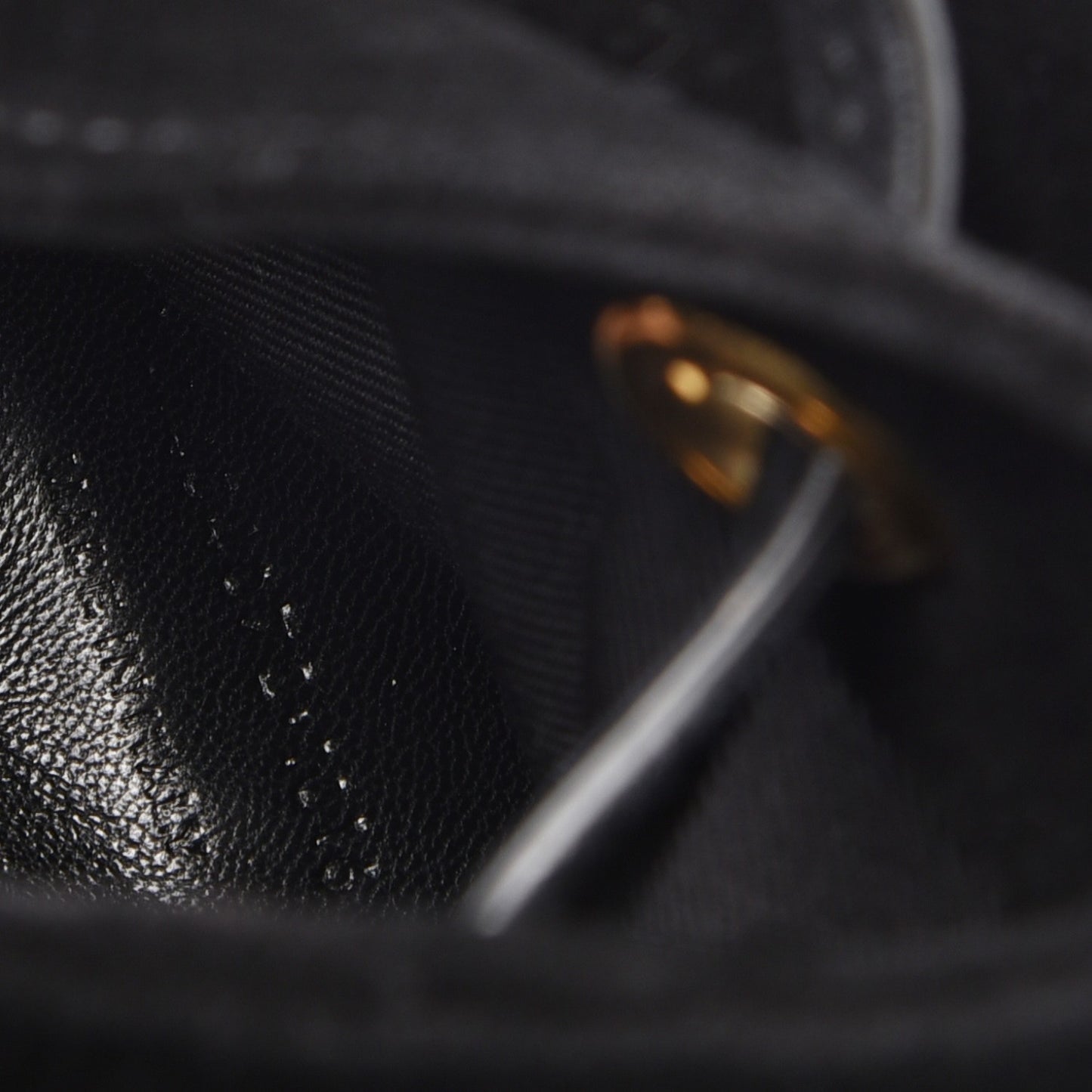 Suede Small Y Studs Bucket Bag Black