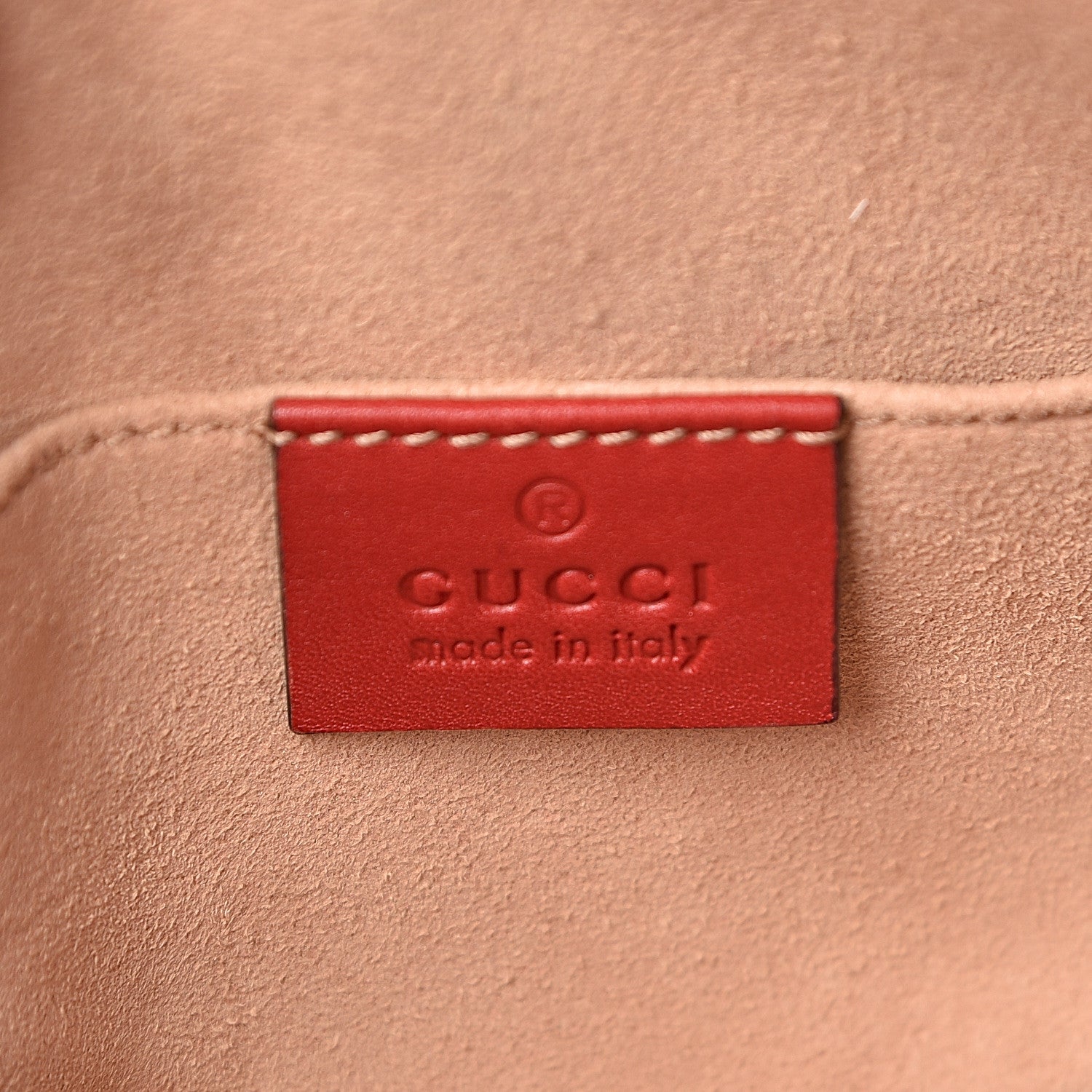 Gucci Calfskin Matelasse GG Marmont Belt Bag 95 38 Hibiscus Red 6 of 11