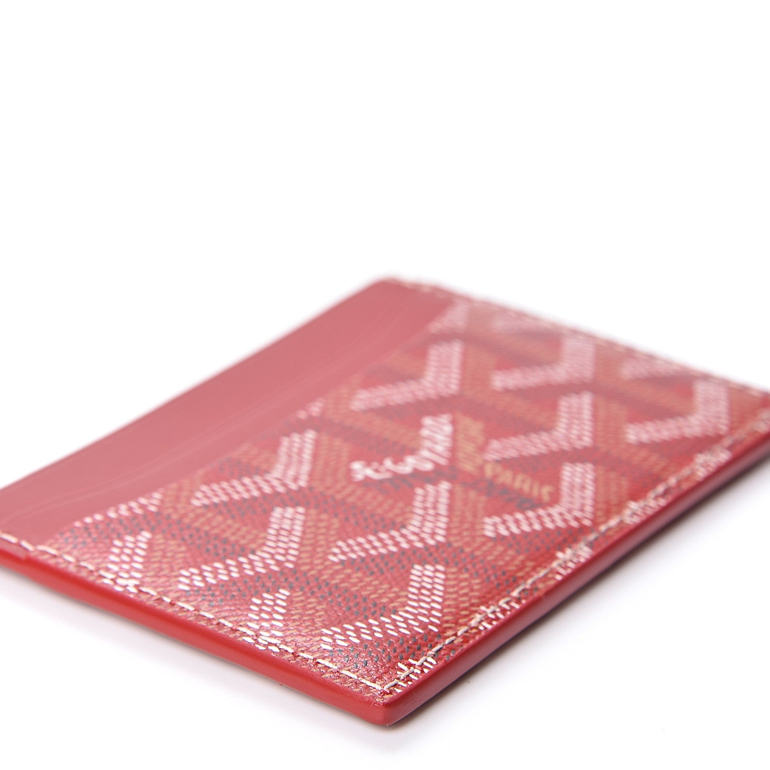 Goyard Goyardine Saint Sulpice Card Holder Red 6 of 8