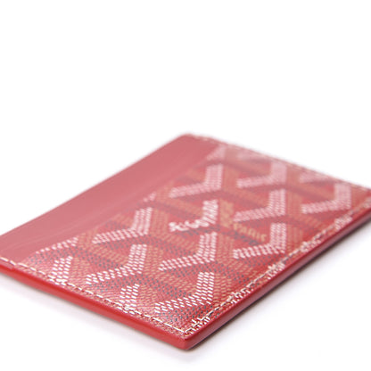 Goyard Goyardine Saint Sulpice Card Holder Red 6 of 8