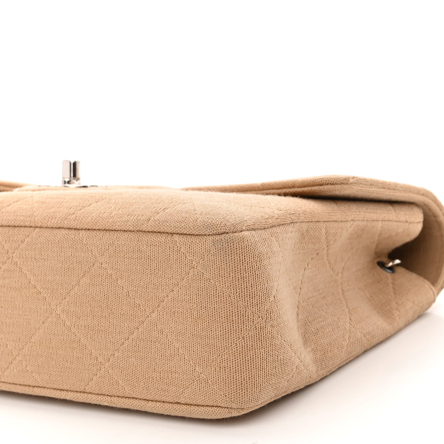 Chanel Jersey Quilted Medium Single Flap Beige 10 of 11
