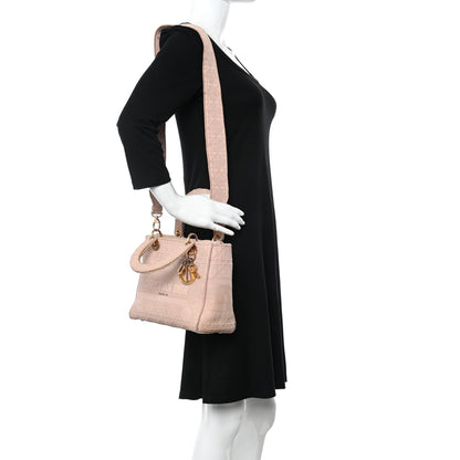 Christian Dior Canvas Embroidered Cannage Medium Lady D-Lite Pink 2 of 22