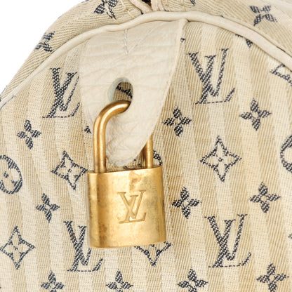 Louis Vuitton Mini Lin Croisette Speedy 30 Blue 6 of 9