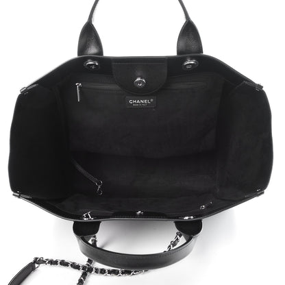 Chanel Caviar Large Studded Deauville Tote Black 6 of 8