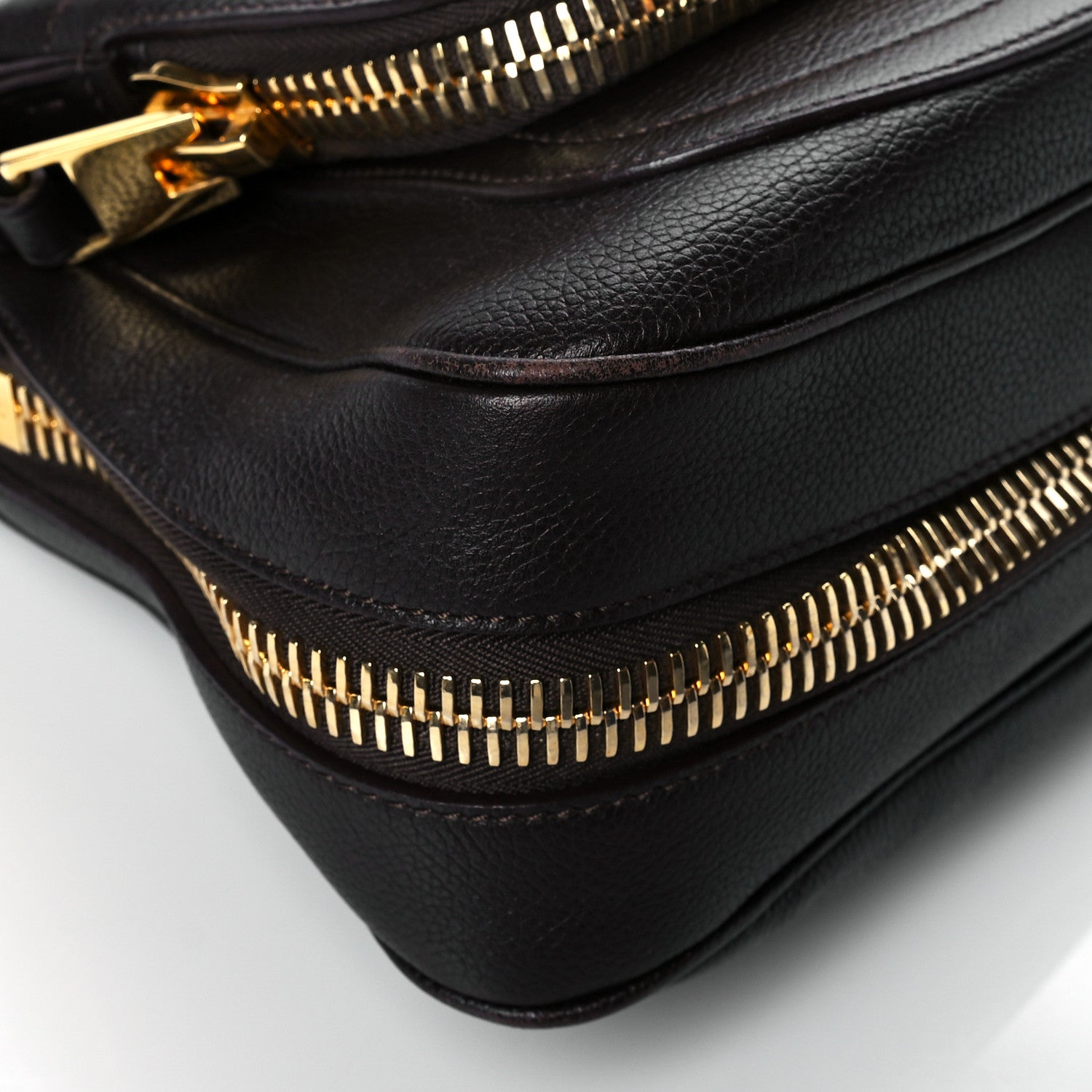 Tom Ford Pebbled Calfskin Large Jennifer Dark Brown 4 of 8