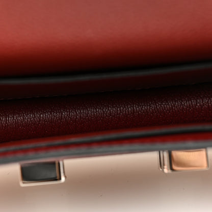 Hermes Evercolor Bi-Color Constance Slim Wallet Rouge H Rose Azalee 6 of 9