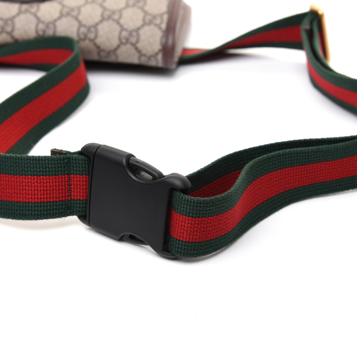 GG Supreme Monogram Neo Vintage Web Belt Bag Brown