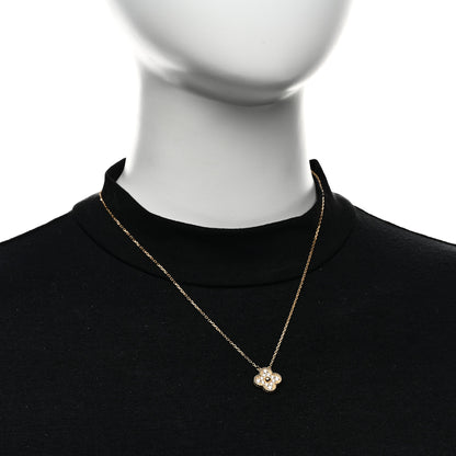 Van Cleef & Arpels 18K Yellow Gold Diamond Vintage Alhambra Pendant Necklace 2 of 6