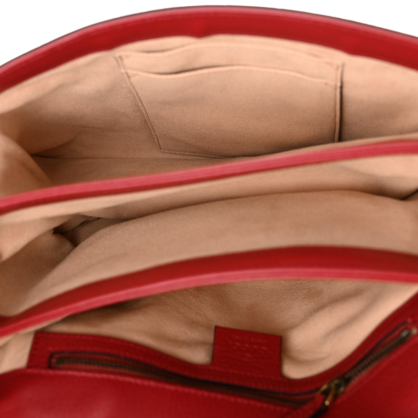 GG Supreme Monogram Medium Queen Margaret Shoulder Bag Red
