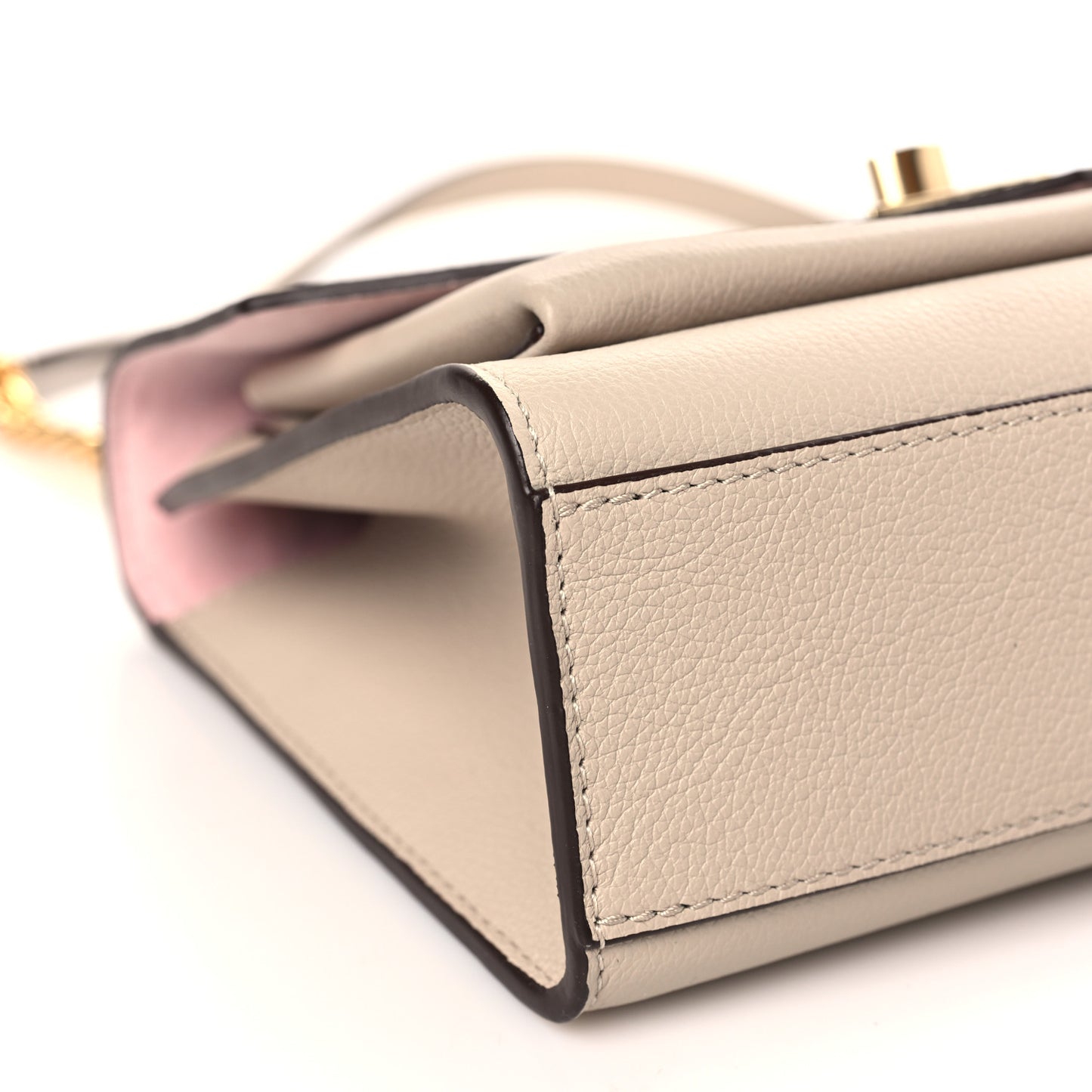 Soft Calfskin Mylockme Chain Bag BB Greige