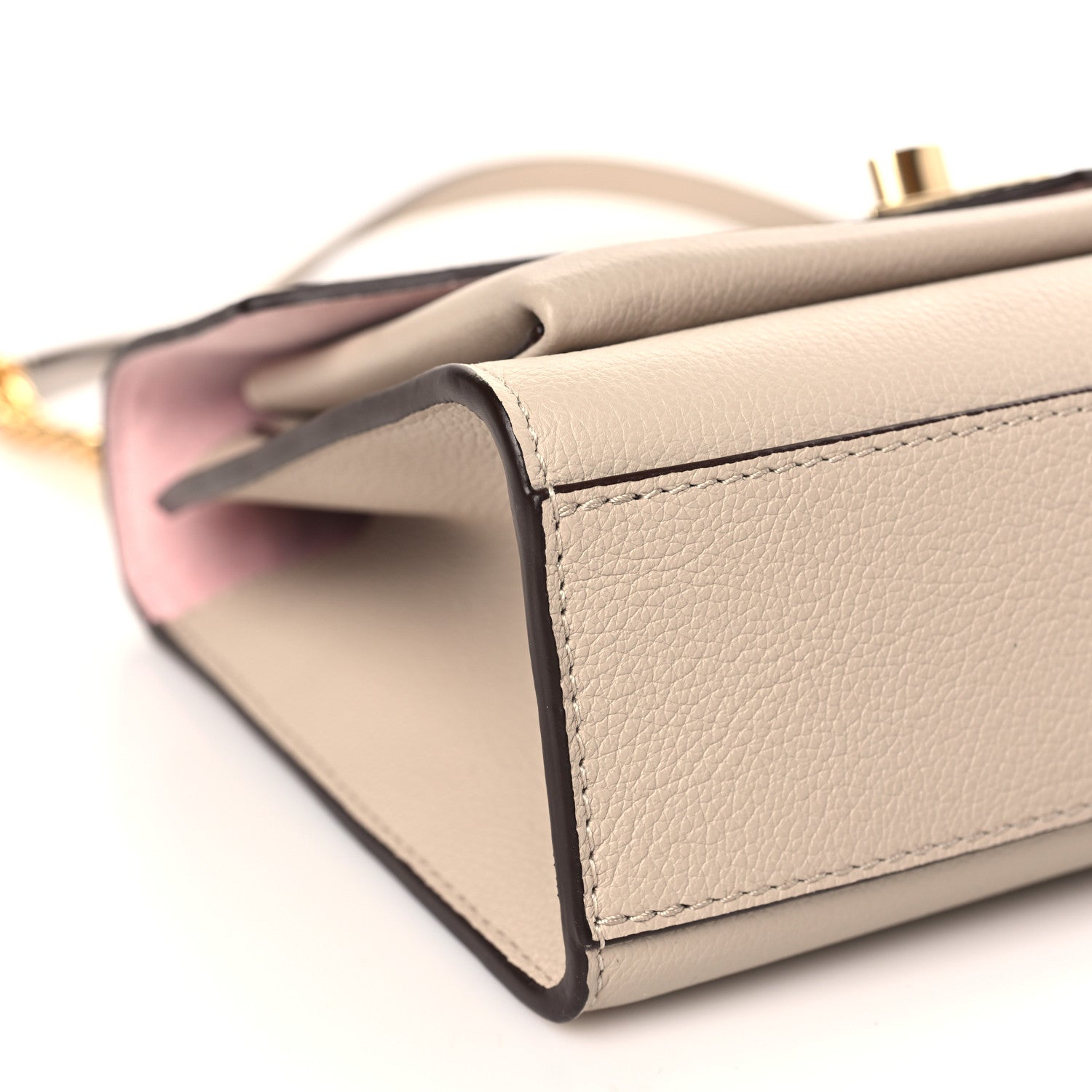 Louis Vuitton Soft Calfskin Mylockme Chain Bag BB Greige 7 of 8