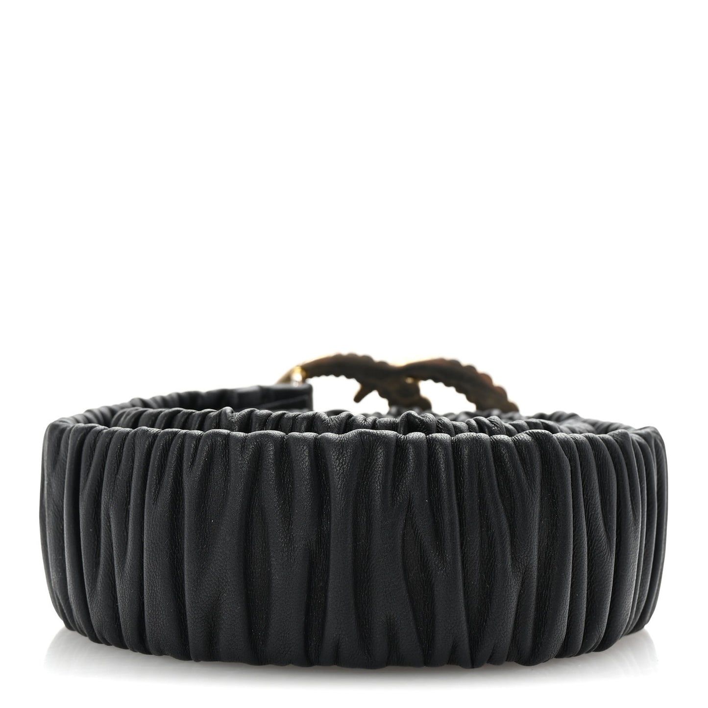 Calfskin Elastic Torchon Double G 40mm Belt 95 38 Black