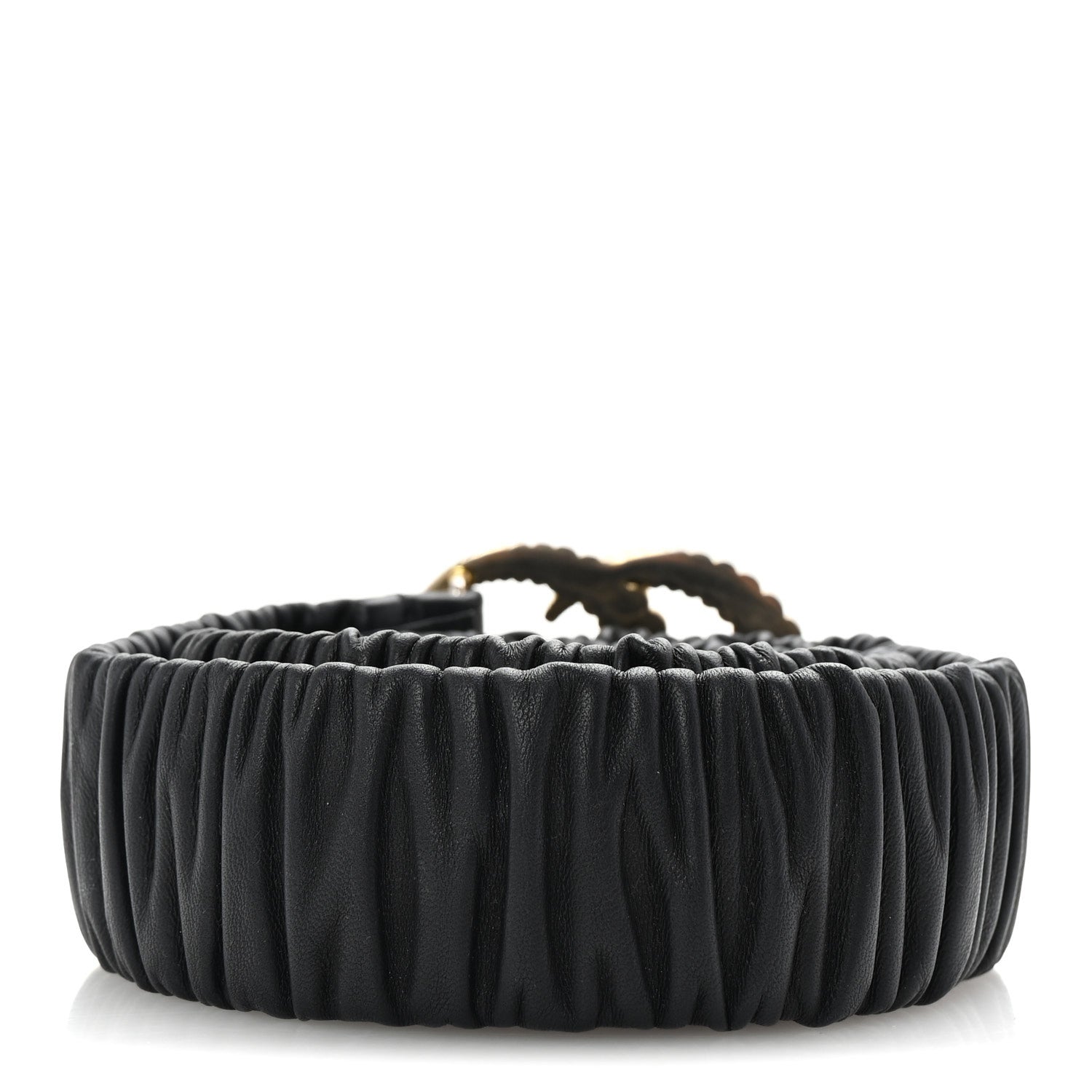 Gucci Calfskin Elastic Torchon Double G 40mm Belt 95 38 Black 2 of 4