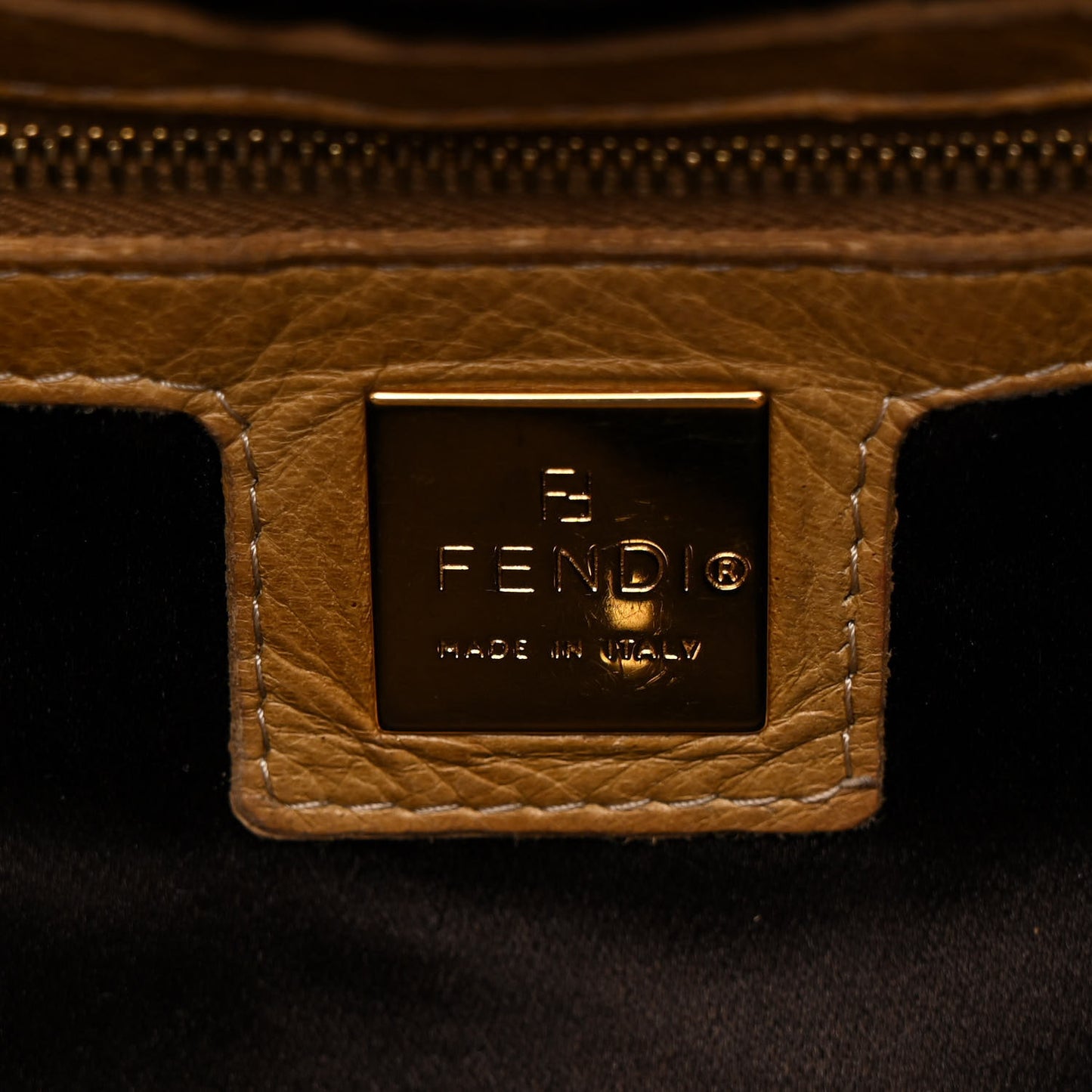 Suede Baguette Shoulder Bag Beige