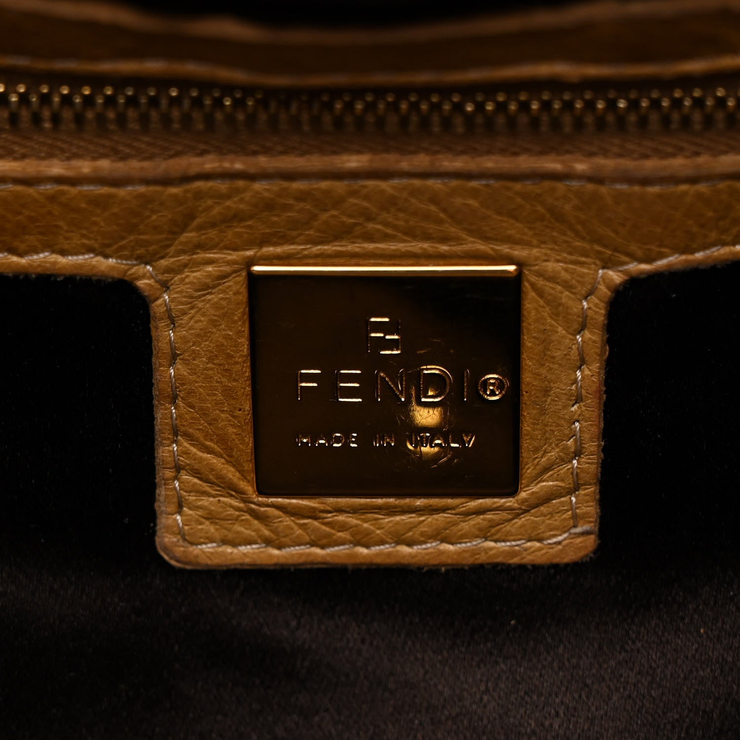 Fendi Suede Baguette Shoulder Bag Beige 6 of 11