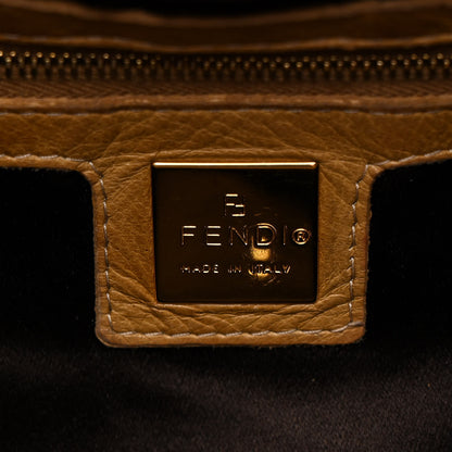 Fendi Suede Baguette Shoulder Bag Beige 6 of 11